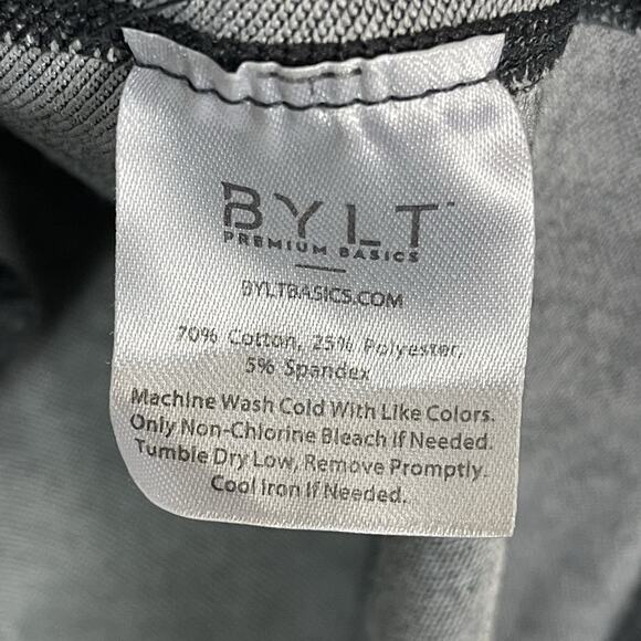 BYLT Basics Shirt Mens L Gray Drop Cut Short Sleeve Stretch Performance‎ Tee - Picture 7 of 10